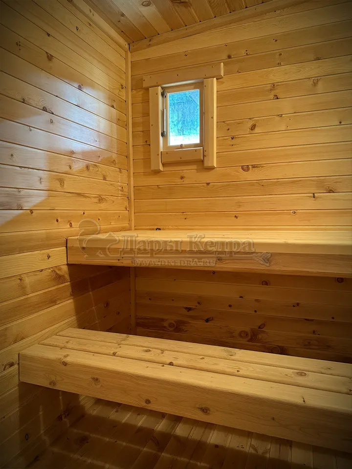 Каркасно-щитовая баня из кедра «Оптима»