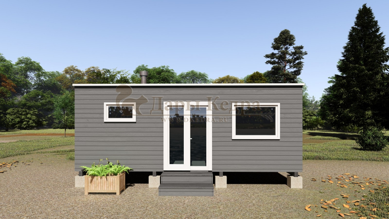 Баня «Парус» из кедра 6х2,2 метра (вариант 2)